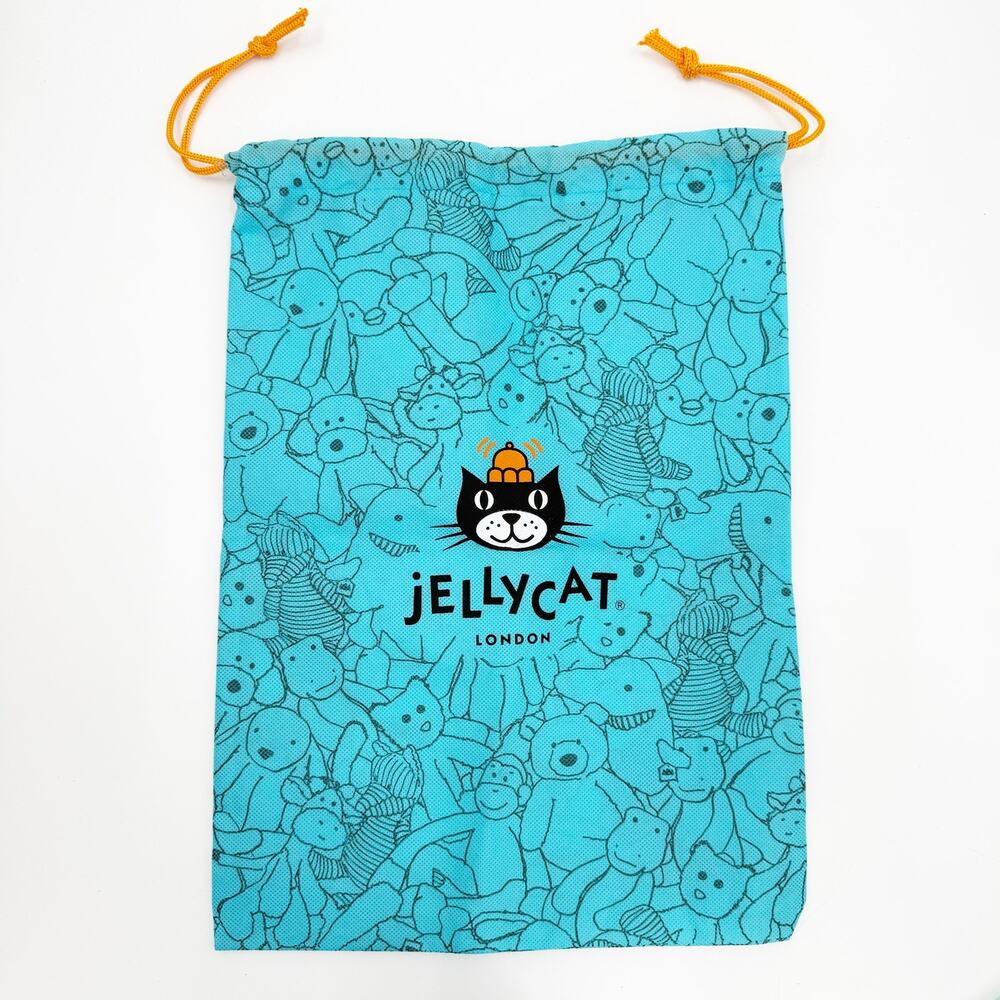 Jellycat London Dust Bag  11"x15.5" Blue Drawstring Pouch Plush Stuffie Storage